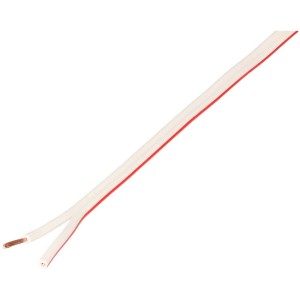 Weißes Lautsprecherkabel, 2 x 0,5 mm², 10 m Länge, für Audio- und Video-Verbindungen.