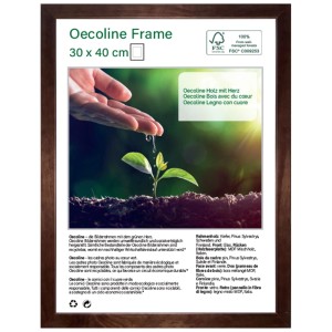 Cornice portafoto Oecoline in legno marrone, 30x40 cm. Cornice sostenibile per parete o tavolo.