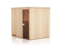 FinnTherm Sauna Cenik Naturbelassen 194 cm x 194 cm Wandstärke 40 mm