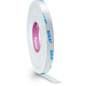 Rotolo di Siga Twinet, 20mm x 50m, nastro biadesivo per accessori isolanti.