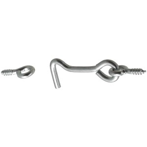 Loquet anti-tempête Hettich, lot de 4, acier galvanisé, 37x16mm, pour sécuriser portes et portails.