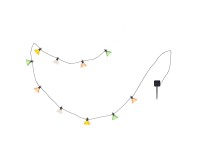 Globo Solar-Lichterkette 10-flammig Schwarz matt Länge 360 cm