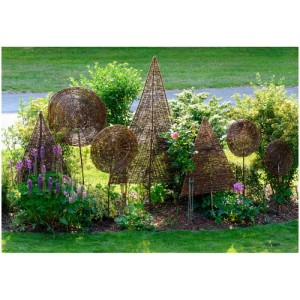 Videx Garden Saule Sapin Taille L (230x110cm) comme décoration de jardin et brise-vue de balcon.