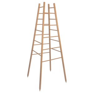 Pyramide de support pour plantes grimpantes Windhager en bois, 145 cm de haut, pour jardin ou potager surélevé.