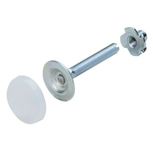 Vite di regolazione Hettich Korrekt M8 x 60 mm con dado a T e cappuccio.