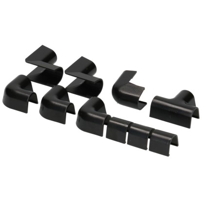 Cablefix Kabelkanal-Verbindungen Schwarz 10 mm assortiert 10-tlg.