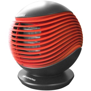Termoventilatore oscillante Sonnenkönig Havanna, rosso/nero. Riscaldatore elettrico per un calore rapido.
