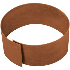 Bordure de pelouse circulaire Bellissa Corten, 13 cm de haut, Ø 40 cm, aspect rouille.