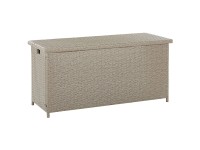 Beliani Auflagenbox Modena Rattan Taupe (HxBxT) 63 x 126 x 46 cm