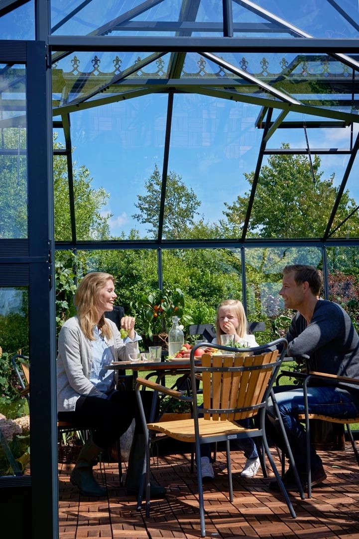 Juliana Gewächshaus Orangerie 15,1 m² 3 mm Sicherheitsglas Anthrazit