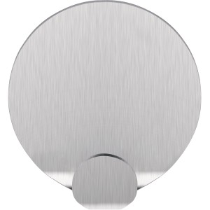 Tesa crochets adhésifs, lot de 2, inox, ronds. Crochets adhésifs pour salle de bain, cuisine et bureau.
