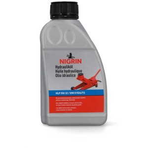 Huile hydraulique Nigrin HLP ISO 32, bouteille de 500ml pour une protection fiable contre l'usure et la corrosion.