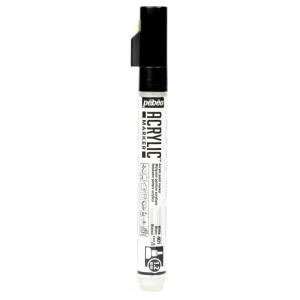 Pébéo Decomarker, weißer Lackstift mit 1,2 mm Spitze für präzises Malen.