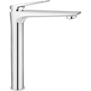 Mitigeur lavabo baliv WT-5081 chromé, monocommande, avec bec haut. Design moderne pour salle de bain.