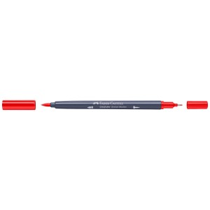 Feutre Faber-Castell Goldfaber Sketch Écarlate avec pointe pinceau et feutre fin.