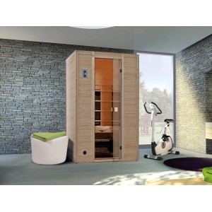 Cabine infrarouge Weka Vital for Two avec 5 radiateurs en céramique au design moderne.