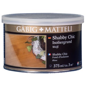 Gäbig+Mätteli Shabby Chic primer, bianco, barattolo da 375ml. Primer per vernici a gesso.