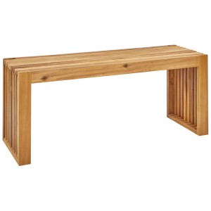 Beliani Bellano banc de jardin en acacia, banc en bois marron pour jardin et terrasse.