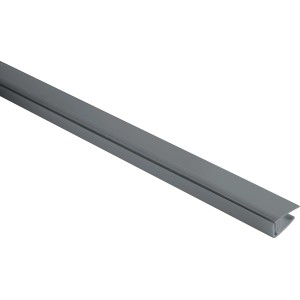 Profilo terminale Grosfillex, 260cm, Cold Grey, a clip per pannelli 5-8mm.