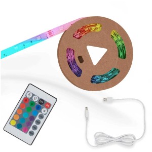 Striscia LED USB Brilo, 4m, con telecomando e cambio colore per illuminazione d'atmosfera.