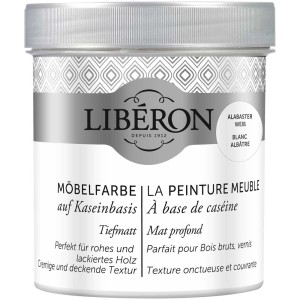 Libéron pittura per mobili a base di caseina, Bianco Alabastro, barattolo da 0,5 l.