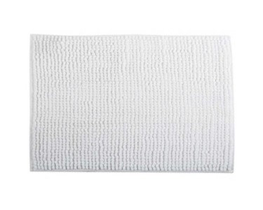 MSV Tappeto da bagno Chenille Bianco 40 x 60 cm