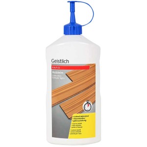 Holzleim Rapid Weiss 1,1kg: Schnell abbindender Kleber für Holz mit hoher Festigkeit.