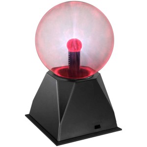 Globo Lampada da tavolo Plasma, nero-trasparente, 6W. Lampada da tavolo di design con effetto plasma.
