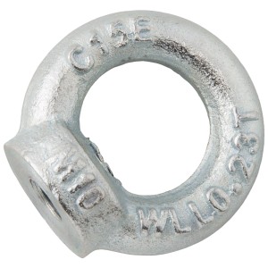 Graue Conacord Ringmutter aus Stahl C15E, Ø 8 mm, 36 mm. Robuster Metallbeschlag.
