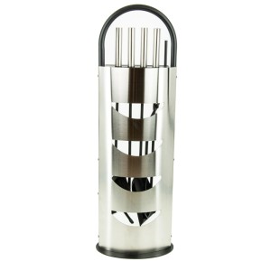 Set d'accessoires de cheminée Valo Helsinki, 4 pièces, acier inoxydable. Accessoire pour cheminée et poêle.