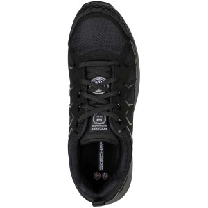 Chaussure de sécurité noire Skechers Malad II S1 P taille 40, chaussure de travail avec embout et semelle antidérapante.