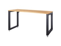 Kraftwerk Werkbank mit 2 Joch Holzplatte Schwarz (HxBxT) 88 x 160 x 60 cm