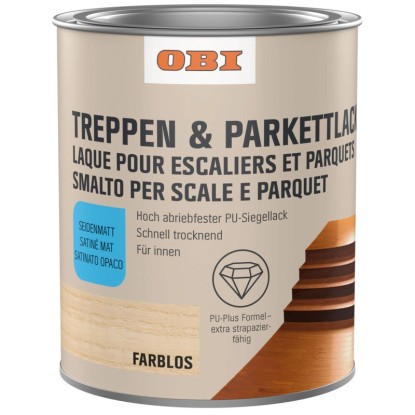 OBI Vernis de vitrification escaliers et parquets mat satiné Transparent 2,5 l