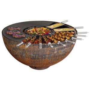 Mr. Grill Braciere Rusty in metallo Marrone Ø 100 x 53,5 cm