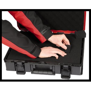 Set di schiuma a griglia Einhell in valigetta, per personalizzare e proteggere attrezzature delicate.