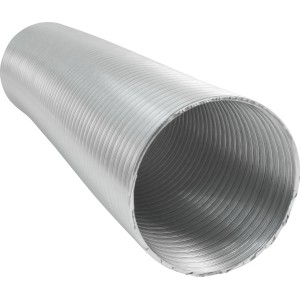 Tuyau flexible en aluminium Marley Alu-Flex, 1 m de long, Système 100 pour systèmes de ventilation.