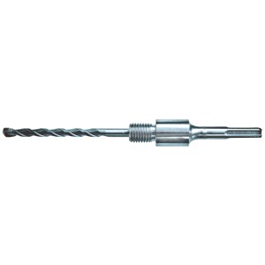 Adattatore per carotatrice LUX SDS-Plus con punta di centraggio e filettatura M16.