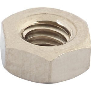 Écrou plat M6 six pans extérieurs 10 mm inox 8 pcs
