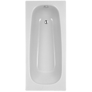 Baignoire en acier Kaldewei Saniform Plus, 160x70 cm, blanc, forme rectangulaire.