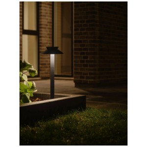 Nordlux Justina Solar-Pollerleuchte, Edelstahl Anthrazit, 60 cm, mit Bewegungsmelder.