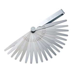 Jauge d'épaisseur LUX Comfort avec 20 lames pour mesurer de 0,05 à 1 mm.