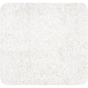Tappeto bagno bianco Spirella Highland, 55x65 cm, in morbido poliestere.