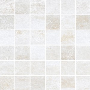 Mosaïque Vabene Allora Due Bianco, grès cérame, 30x30cm. Carreaux de mosaïque carrés et clairs.