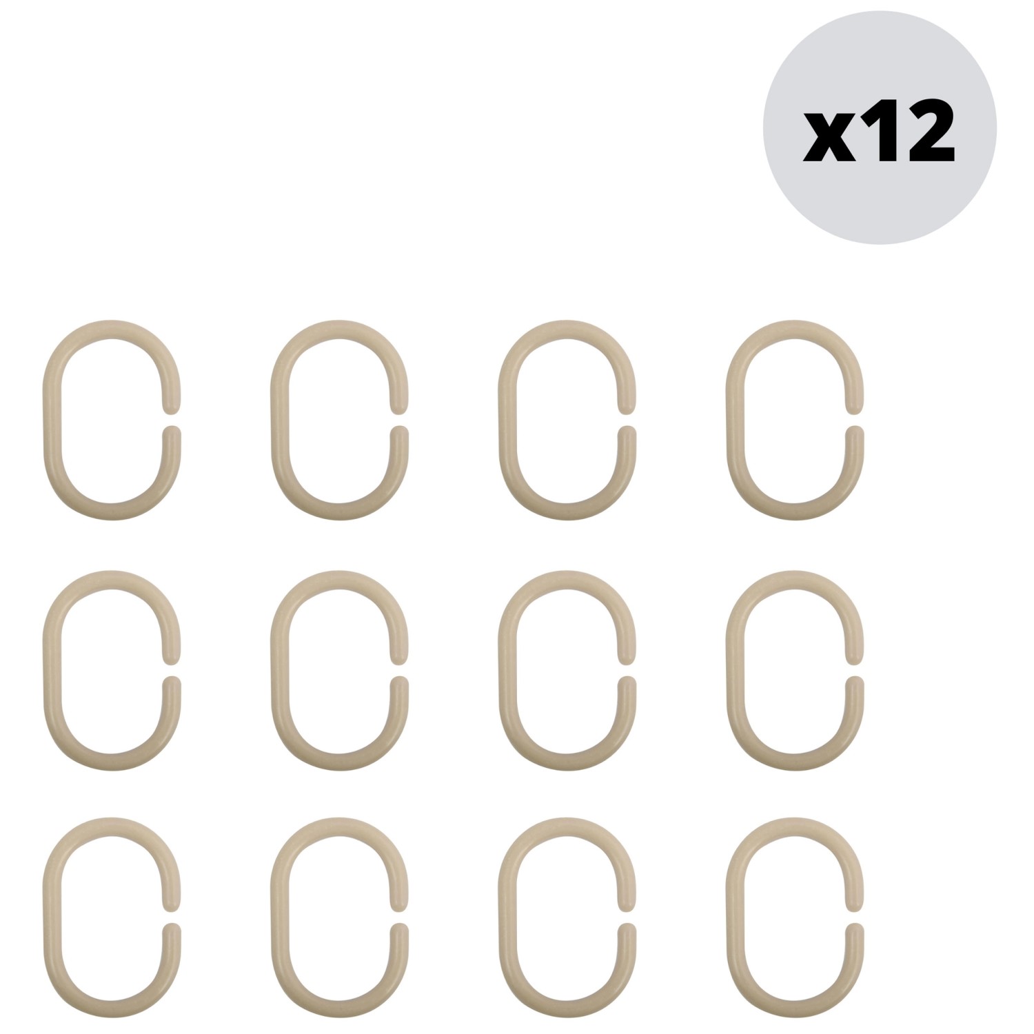 MSV Duschvorhang 180x200cm Beige - PVA Material Für Praktischen Spritzschutz