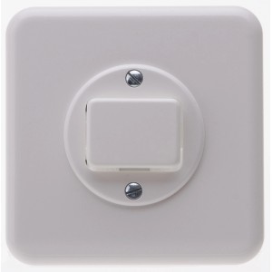 Interruttore UP bianco Mica Schema 3 per scatole da incasso.