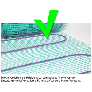 Tapis de chauffage au sol électrique 5m² avec coche verte