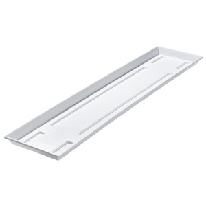 Sottovaso bianco Geli per fioriera, ca. 80 cm, per cassetta d'irrigazione.