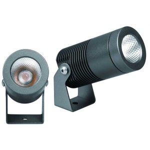 Faretto da giardino a LED Noelle grigio scuro, 8W, bianco caldo, IP67, per esterni.