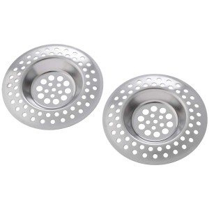 Lot de 2 filtres d'évier en acier inoxydable, Ø 7 cm, pour lavabo, douche et baignoire.