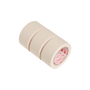 3 Rollen Flachkrepp Klebeband-Set, beige, 50mm breit, ideal zum Abkleben bei Malerarbeiten.